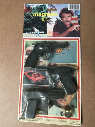 Magnum P.  I Clicker Gun Set Rack Toy Ja - Ru 190 1981 Tom Selleck Magnum Pi Vintage