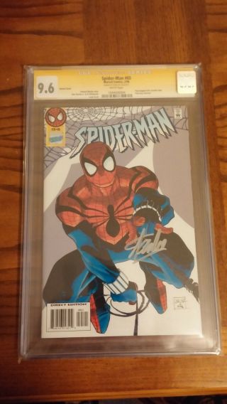 SPIDER - MAN 65 C.  G.  C 9.  6 - S.  S.  Stan Lee (1990) Variant White Cover - RARE MARVEL 2