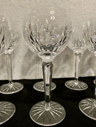 Very Rare Vintage Waterford Crystal EILEEN Cut Wine Hock Set of 10 Glasses 2