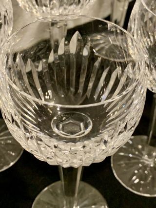 Very Rare Vintage Waterford Crystal EILEEN Cut Wine Hock Set of 10 Glasses 5