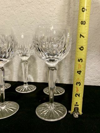 Very Rare Vintage Waterford Crystal EILEEN Cut Wine Hock Set of 10 Glasses 9