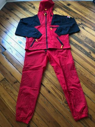 Marlboro Adventure Team Vintage Windbreaker Track Suit Jacket & Pants Size L