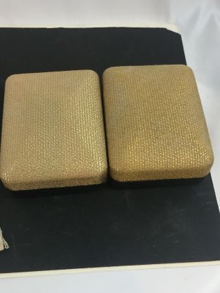 2 Vintage Zippo Lighter Clamshell Style Boxes - Gold And Black 4