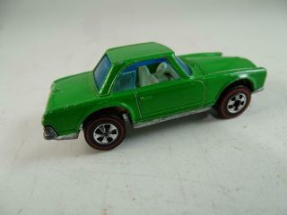 Vintage Hot Wheels Redline Model Toy Car Diecast Mercedes Benz 280SL Green 1969 3