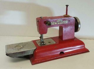 Kay An Ee Vintage Childs Red Sewing Machine Germany With Extension