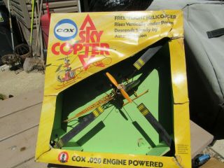 Vintage Cox.  020 Sky Copter 7100 Helicopter 1970s Flight Helicopter