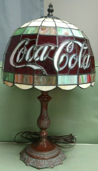 Coca - Cola Collectibles Vintage Lamp - Stained Glass