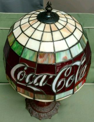 Coca - Cola Collectibles Vintage Lamp - Stained Glass 2