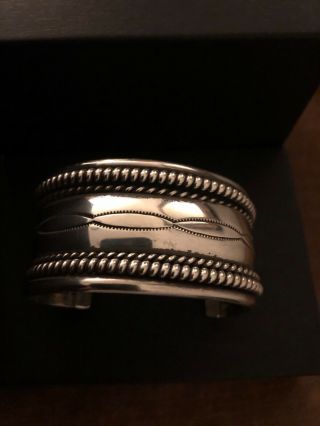 Vintage Navajo Tahe Sterling Silver Cuff Bracelet