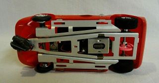 RARE VINTAGE 1967 COX 1/24 RED DINO FERRARI SLOT CAR WITH ISO - FULCRUM CHASSIS 4