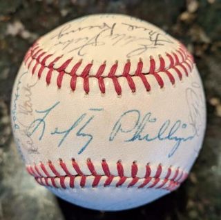 1971 Angels Vintage Signed Oal Cronin Team Baseball Phillips Ruiz 28 Signatures