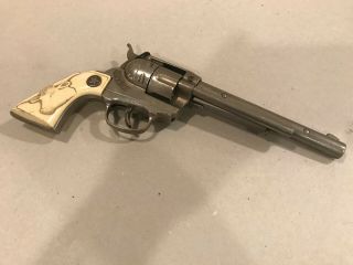 Vintage Texan Western Cowboy Toy Cap Gun Pistol Single Action Revolver Hubley