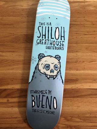 Rare Bueno Skateboard Deck Shiloh Greathouse Pro Model Vintage Sieben