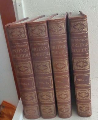 Vintage Four Book Set Britain Hutchinson Illustrated Topography Histor