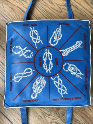 Vintage Sears,  Roebuck & Co Life Preserver,  Boat Seat Cushion,  Nautical Knots