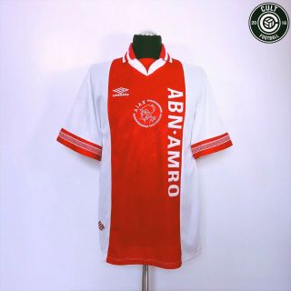 LITMANEN 10 Ajax Amsterdam Vintage Umbro Football Shirt 1994/95 (L) Finland 2