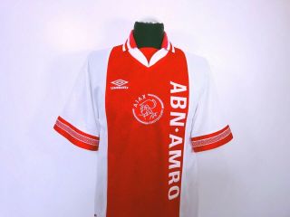 LITMANEN 10 Ajax Amsterdam Vintage Umbro Football Shirt 1994/95 (L) Finland 3