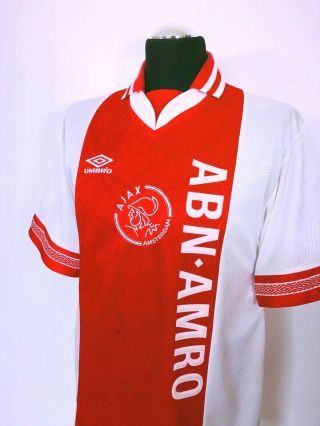 LITMANEN 10 Ajax Amsterdam Vintage Umbro Football Shirt 1994/95 (L) Finland 6