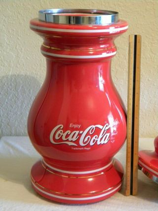 Rare Vtg.  1980 ' s Coca - Cola Ceramic Soda Fountain Advertising Dispenser Sign Logo 3