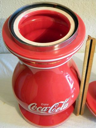 Rare Vtg.  1980 ' s Coca - Cola Ceramic Soda Fountain Advertising Dispenser Sign Logo 4