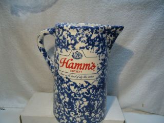 RARE 1950 ' s Hamm ' s beer speckled pitcher advertising red wing 2