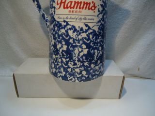 RARE 1950 ' s Hamm ' s beer speckled pitcher advertising red wing 3