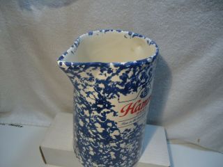 RARE 1950 ' s Hamm ' s beer speckled pitcher advertising red wing 4