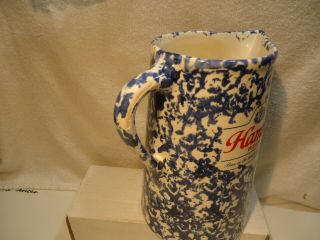 RARE 1950 ' s Hamm ' s beer speckled pitcher advertising red wing 7