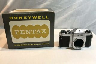 Vintage Nos Honeywell Pentax H1a 35mm Slr Camera Body W/ Box Cat 705