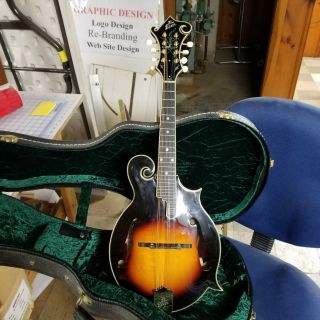 THE LOAR LM - 700 - VS VINTAGE SUNBURST F - STYLE MANDOLIN WITH HARD SHELL CASE 8