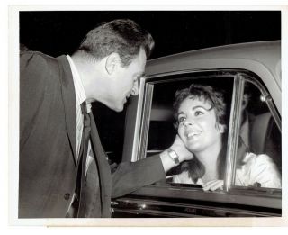 Vintage Elizabeth Taylor Photo C1957 Upi Photo With Mike Todd