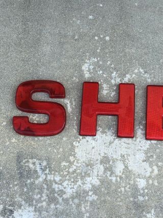 Vintage SHELL REFLECTIVE SIGN LETTERS Large Letters 15 
