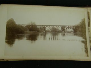 Antique 1890 ' s Albumen Photo Album St.  Joseph River Niles Michigan 10