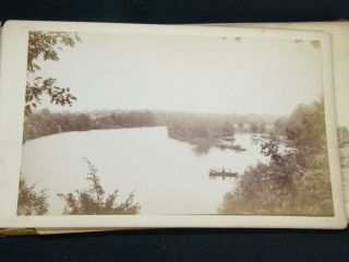 Antique 1890 ' s Albumen Photo Album St.  Joseph River Niles Michigan 8