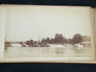 Antique 1890 ' s Albumen Photo Album St.  Joseph River Niles Michigan 9