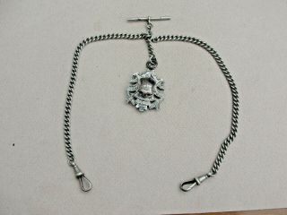Good Antique Silver Double Albert Watch Chain.  Birmingham 1936 42g