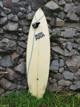 Vintage Jeff Bushman Hand Crafted Surf Board Signed 2