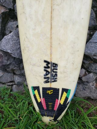 Vintage Jeff Bushman Hand Crafted Surf Board Signed 3