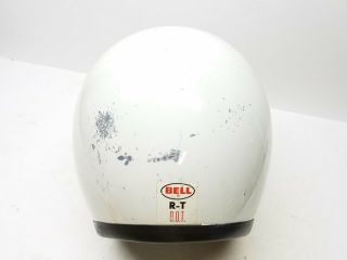 Vtg 1974 BELL R - T RT MAGNUM MOTORCYCLE CAR RACING HELMET w/VISOR TOPTEX SZ 7 3/8 4