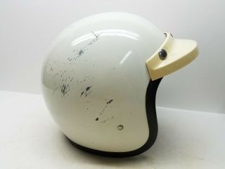 Vtg 1974 BELL R - T RT MAGNUM MOTORCYCLE CAR RACING HELMET w/VISOR TOPTEX SZ 7 3/8 5