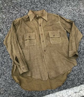 Vintage Chinstrap Shirt Ww1 Olive Us Army Pull Over 1910