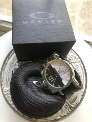 Oakley Gearbox Wrist Watch.  Rare Black & White Face.  Collector 