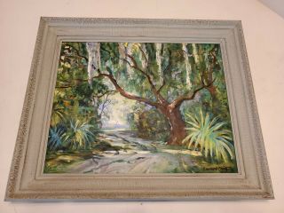 Vintage Signed Oil Painting Florida St Augustine Emmett Fritz 16x20