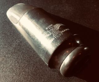 Early Vintage C Melody Tenor Saxophone Mouthpiece Hard Rubber,  Large Chamber