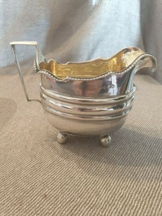 Solid Silver Georgian Oval Cream Jug London 1806 187g