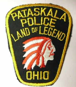 Old Vintage Patalaska Police Patch Oh Ohio - Land Of Legend - Indian Head
