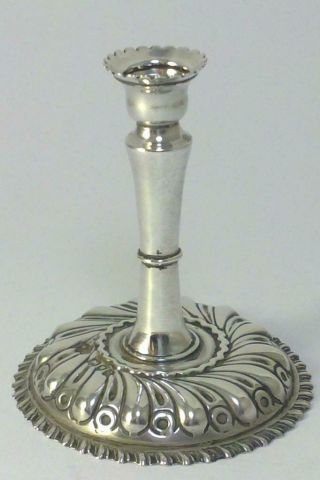 Victorian Hallmarked Sterling Silver Taper Candlestick (2.  6”) – 1891 By W.  Comyns