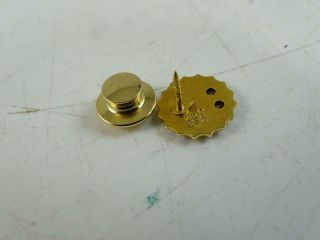 Vintage 14K Solid Yellow Gold Pepsi Diamond Lapel Pin Employee Years of Service 3