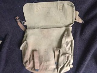 1943 RUBBERIZED MUSETTE BAG AIRBORNE PARATROOP WWII WW2 US ARMY STRAP 2