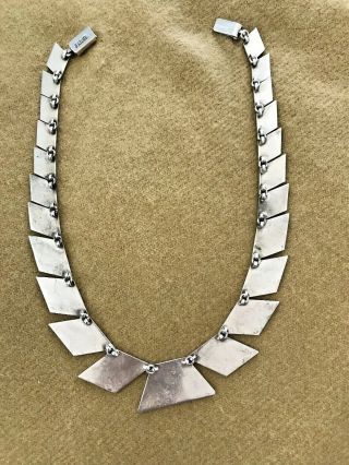 VINTAGE MEXICAN STERLING NECKLACE VERY HEAVY AND KILLER STYLE 3